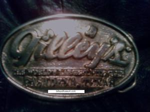 vintage Gilley's chrome buckle