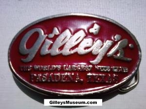 Gilley's Pasadena Chrome & Red Enamel Oval Buckle - Damaged